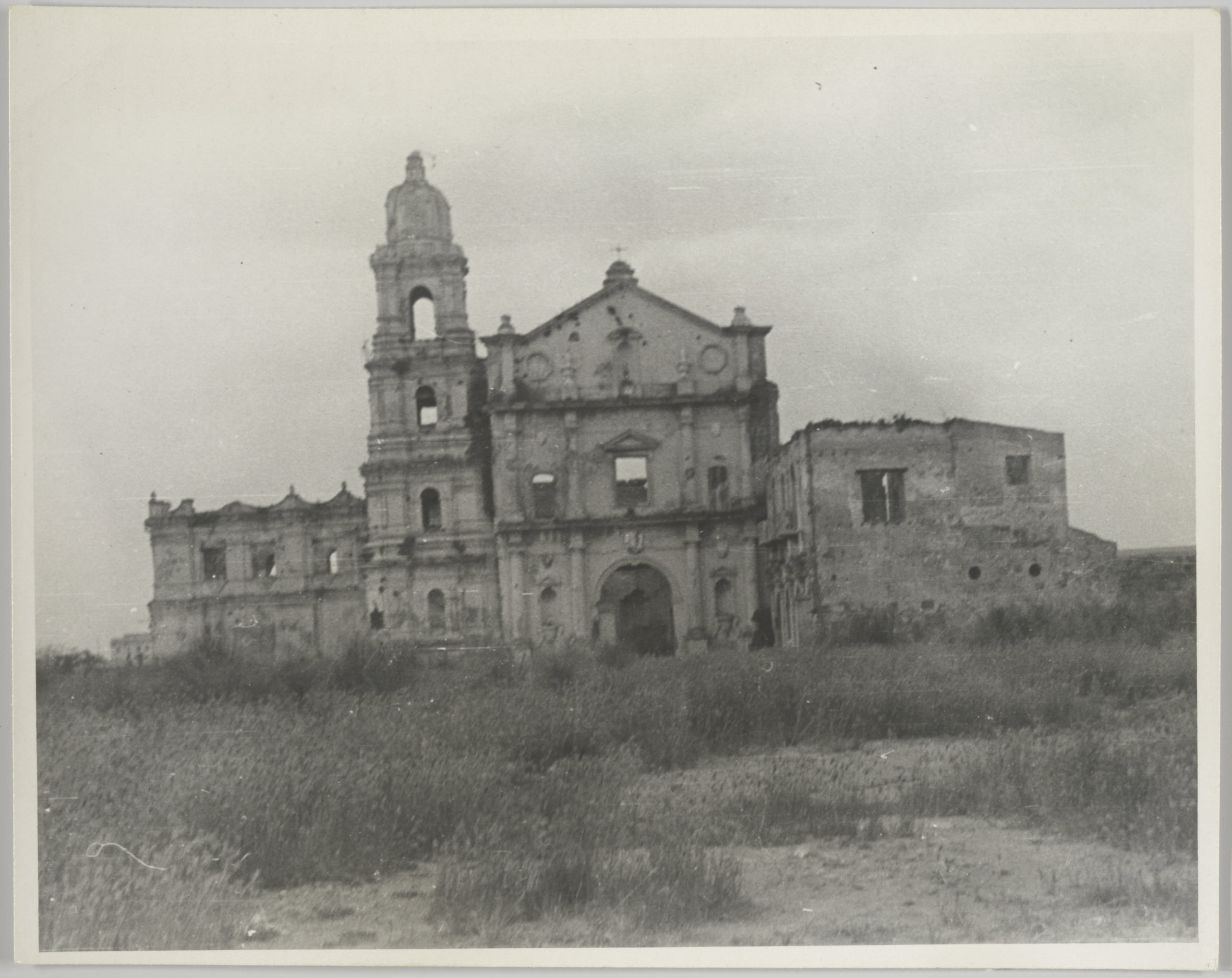 A photograph of church ruins.
