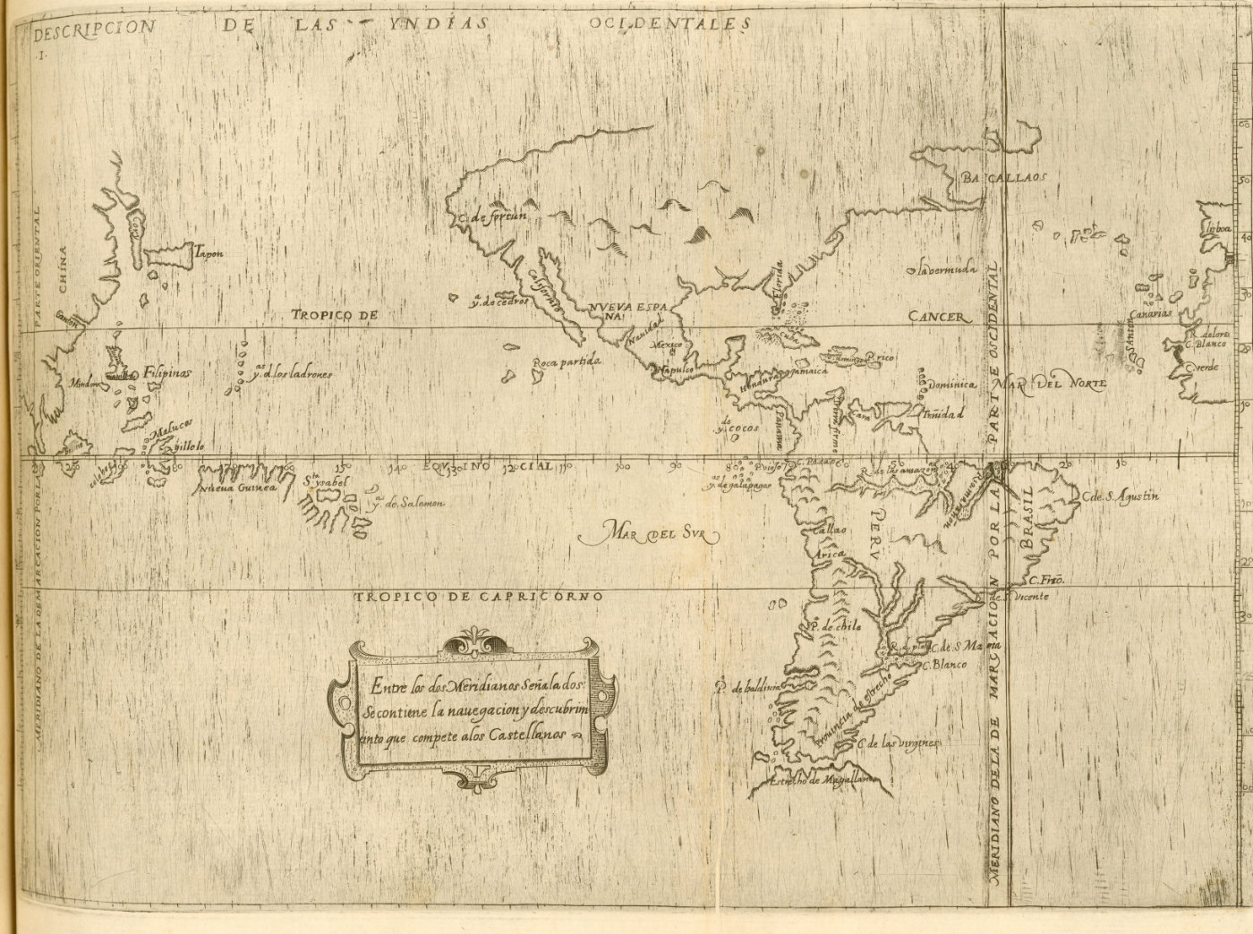 A black-and-white map of north and south america and west Asia.